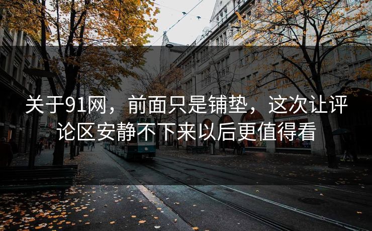 关于91网，前面只是铺垫，这次让评论区安静不下来以后更值得看